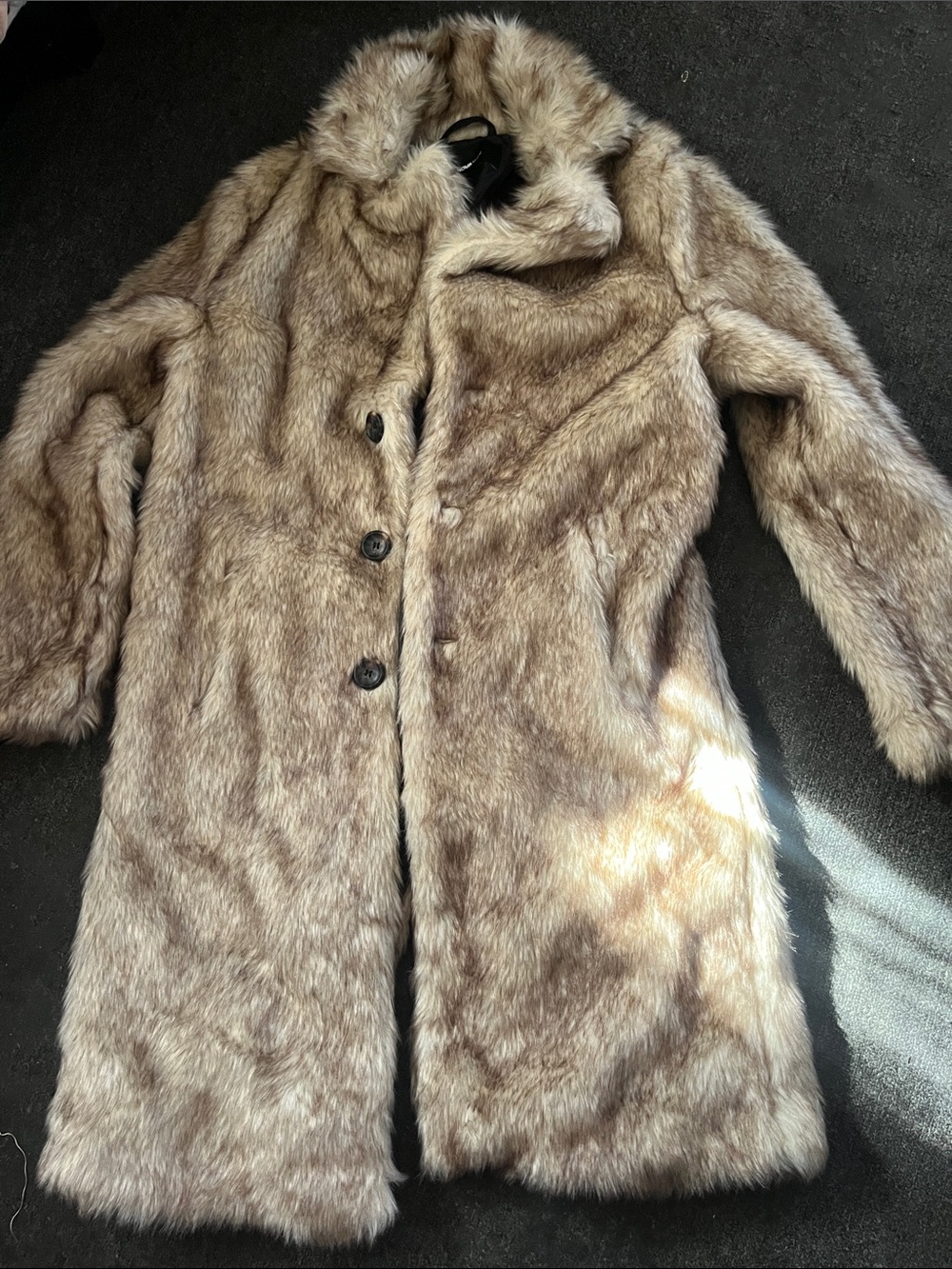 Women’s Faux Fur Coat in Light Brown